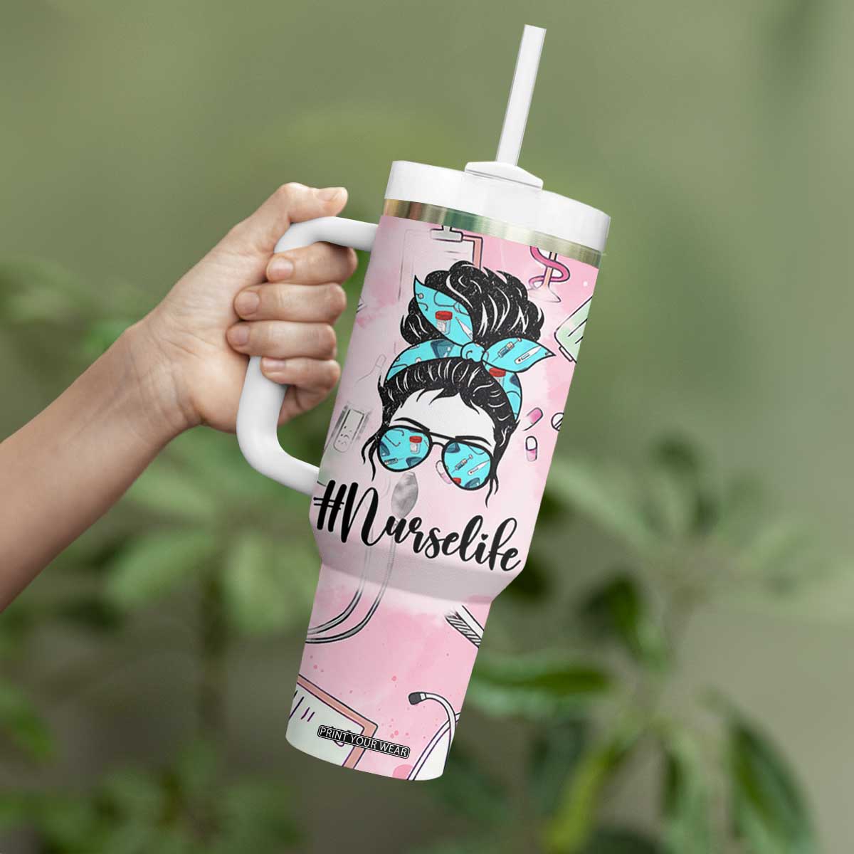 Funny Nurse Gifts for Women Tumbler With Handle Rn Lpn Practitioner Nursing School Graduation Gifts TB10 Print Your Wear
