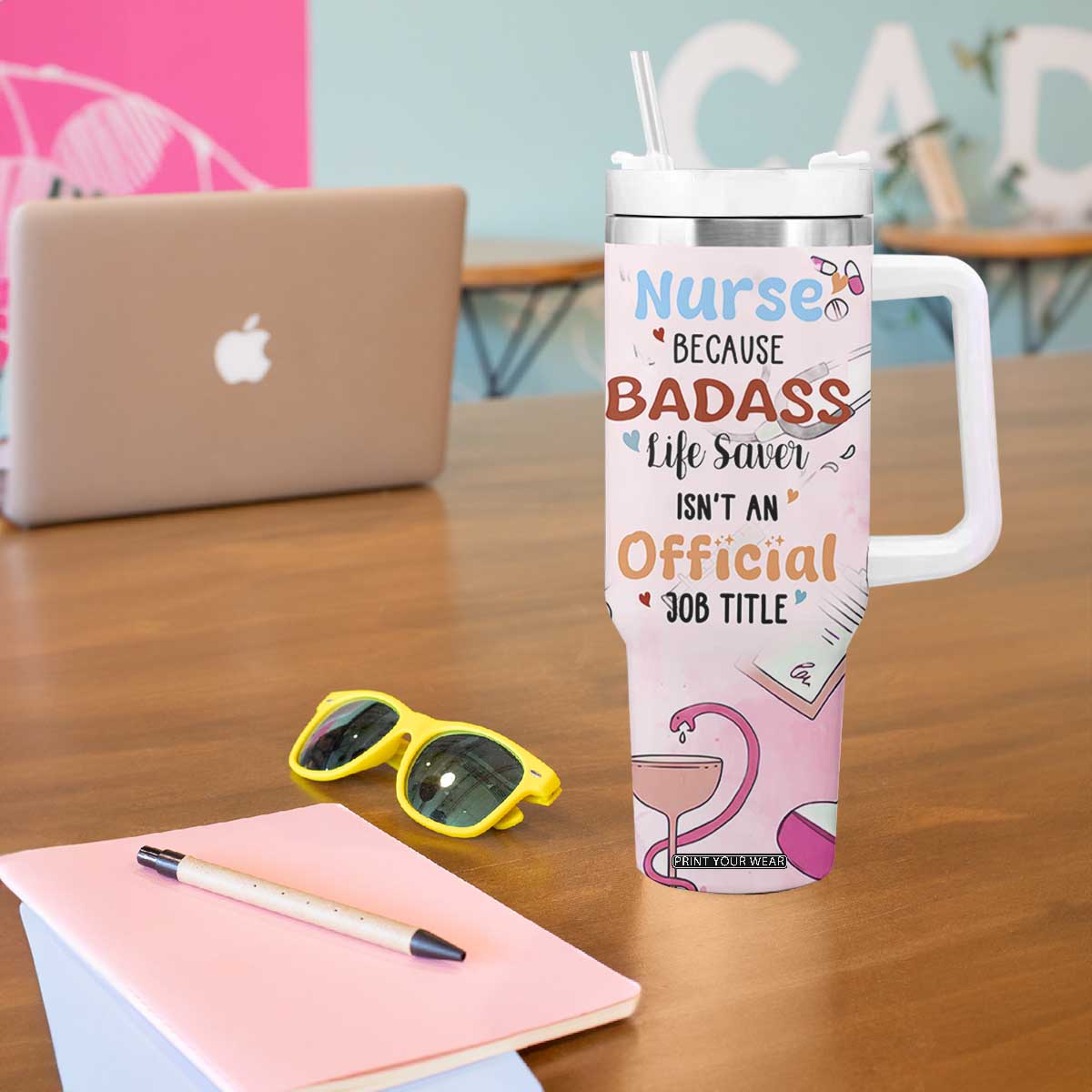 Funny Nurse Gifts for Women Tumbler With Handle Rn Lpn Practitioner Nursing School Graduation Gifts TB10 Print Your Wear