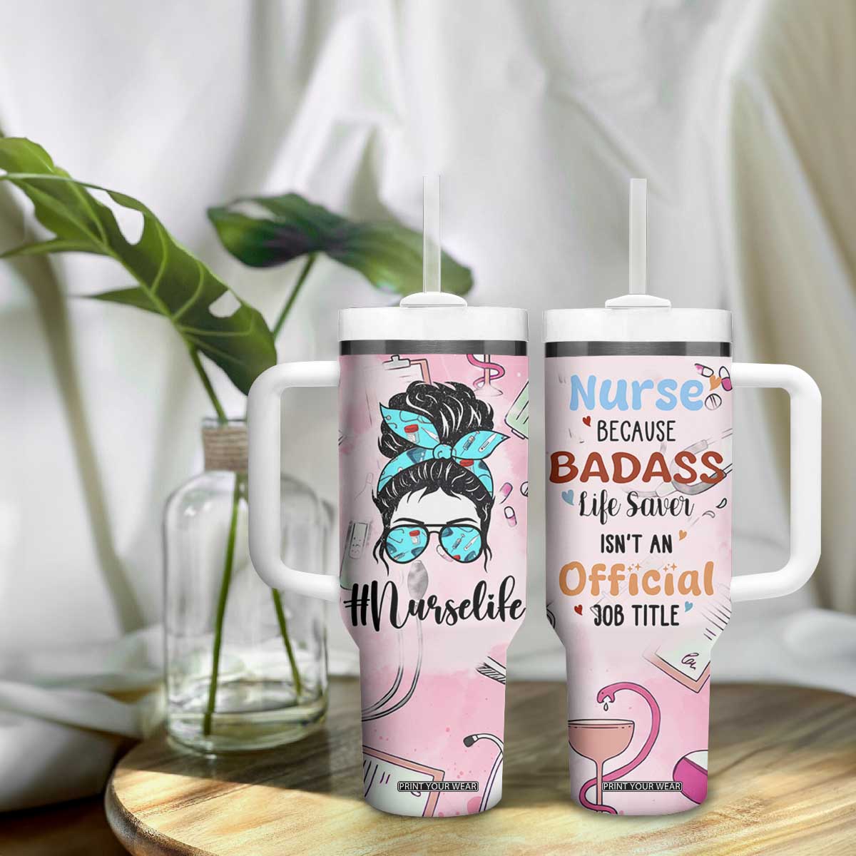 Funny Nurse Gifts for Women Tumbler With Handle Rn Lpn Practitioner Nursing School Graduation Gifts TB10 Print Your Wear