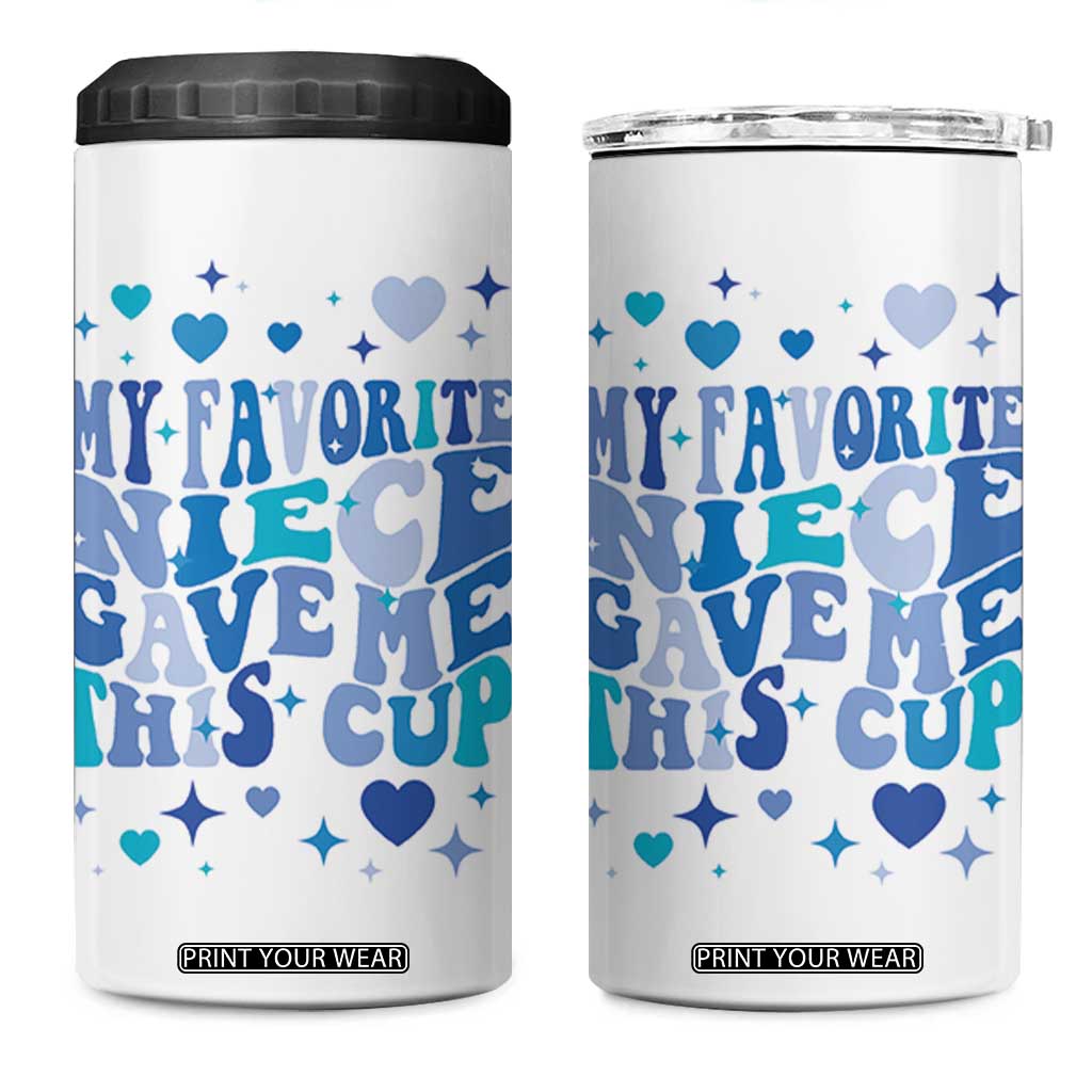 Aunt Gifts From Niece 4 in 1 Can Cooler Tumbler My Favorite Niece Gave Me This Cup TB10 One Size: 16 oz White Print Your Wear