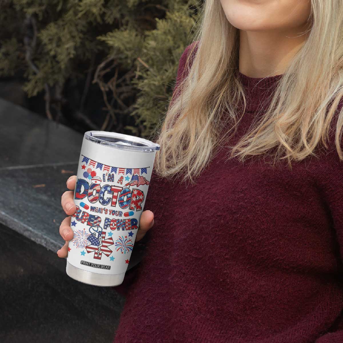 Doctor Gifts Tumbler Cup Funny 4th of July Patriotic Doctor TB10 Print Your Wear