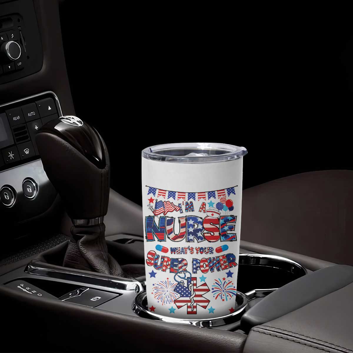 Patriotic Nurse Tumbler Cup Im a Nurse Superpower 4th Of July American Flag TB10 Print Your Wear