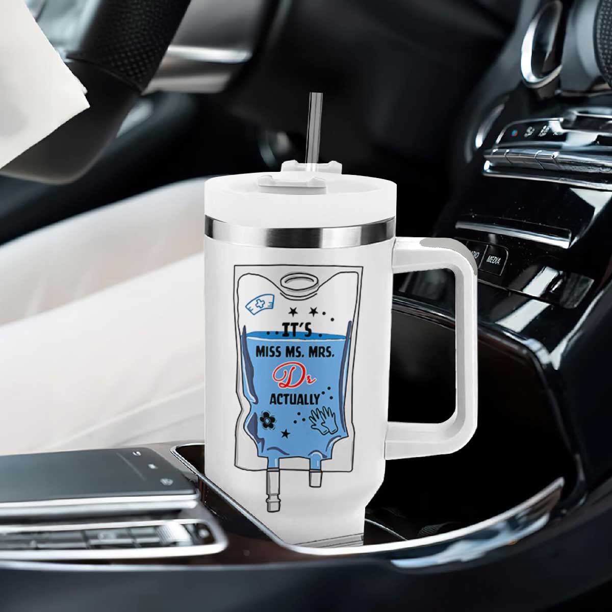 Funny Doctor Gifts Tumbler With Handle Its Dr Actually PhD Graduation Gift TB10 Print Your Wear