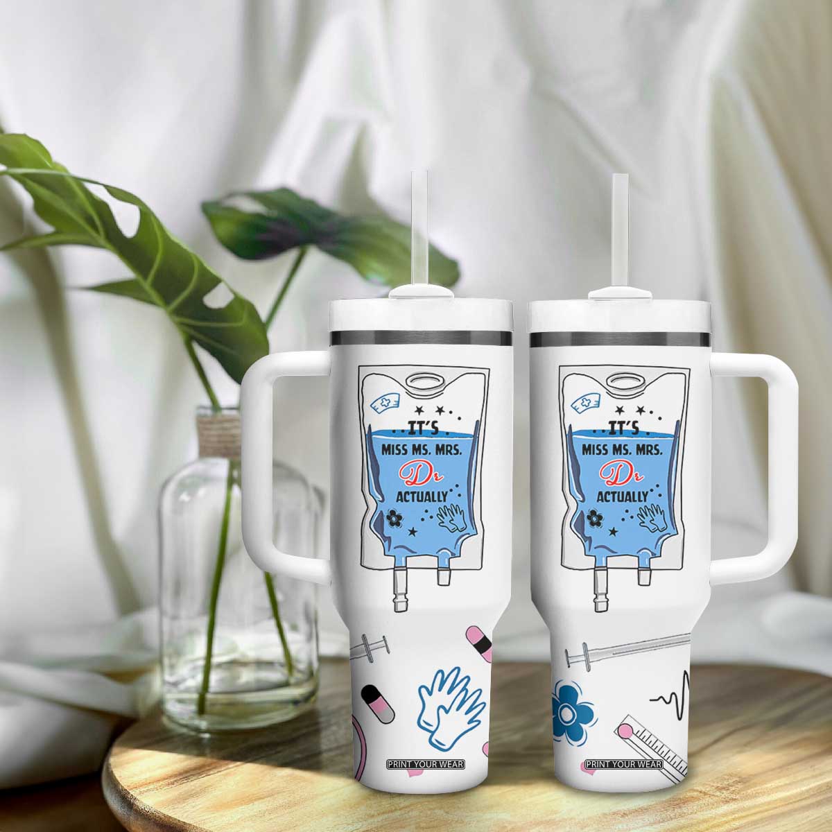Funny Doctor Gifts Tumbler With Handle Its Dr Actually PhD Graduation Gift TB10 Print Your Wear