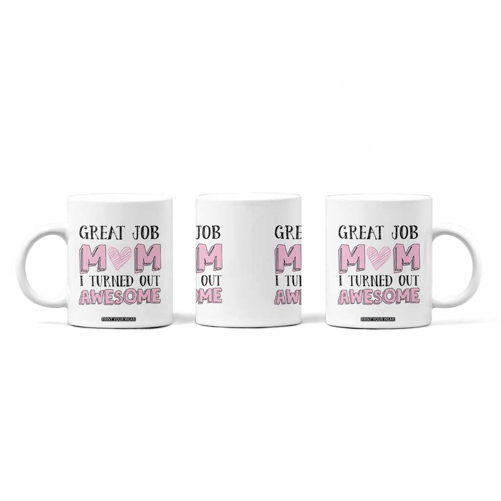 Funny Mom Birthday Gift Coffee Mug Cute Valentines Mothers Day Present From Daughter Son Pink TB10 Print Your Wear