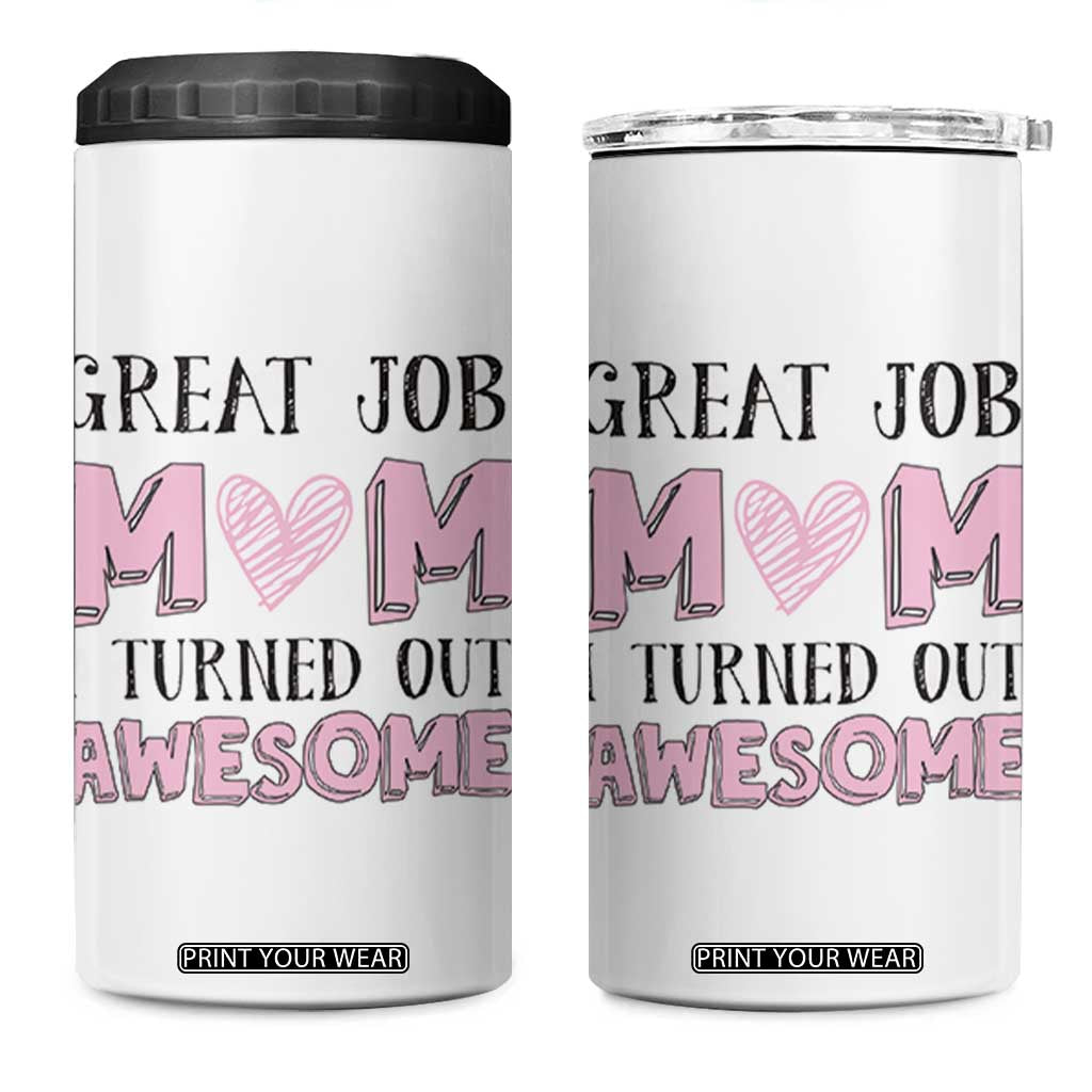 Funny Mom Birthday Gift 4 in 1 Can Cooler Tumbler Cute Valentines Mothers Day Present From Daughter Son Pink TB10 One Size: 16 oz White Print Your Wear