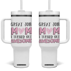 Funny Mom Birthday Gift Tumbler With Handle Cute Valentines Mothers Day Present From Daughter Son Pink TB10 One Size: 40 oz White Print Your Wear