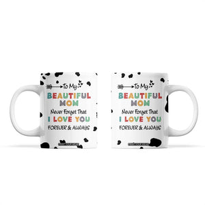 Mothers Day Mom Gifts Coffee Mug I Love You Mom Gift From Daughter Son Cow Print TB10 Cow Print Your Wear