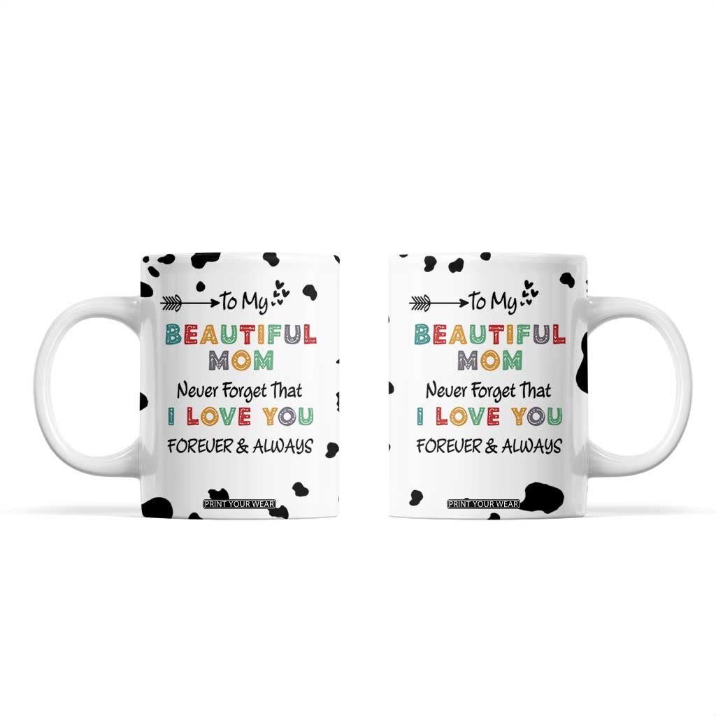 Mothers Day Mom Gifts Coffee Mug I Love You Mom Gift From Daughter Son Cow Print TB10 Cow Print Your Wear