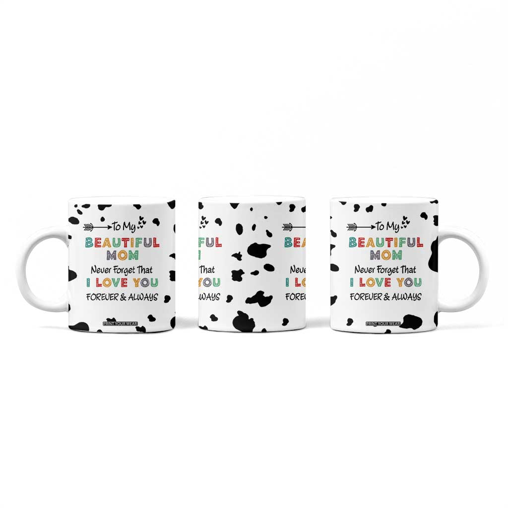 Mothers Day Mom Gifts Coffee Mug I Love You Mom Gift From Daughter Son Cow Print TB10 Print Your Wear