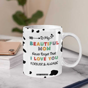 Mothers Day Mom Gifts Coffee Mug I Love You Mom Gift From Daughter Son Cow Print TB10 Print Your Wear
