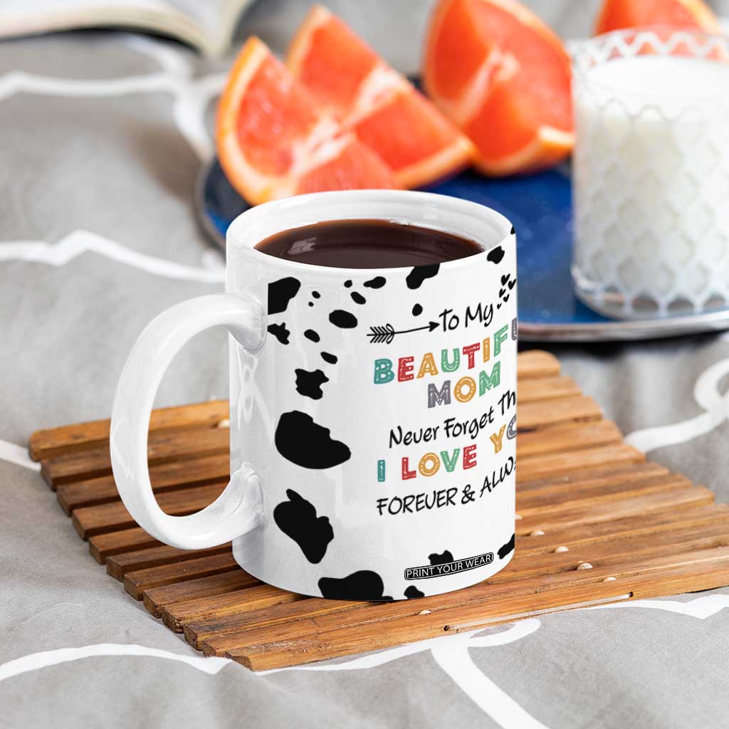 Mothers Day Mom Gifts Coffee Mug I Love You Mom Gift From Daughter Son Cow Print TB10 Print Your Wear