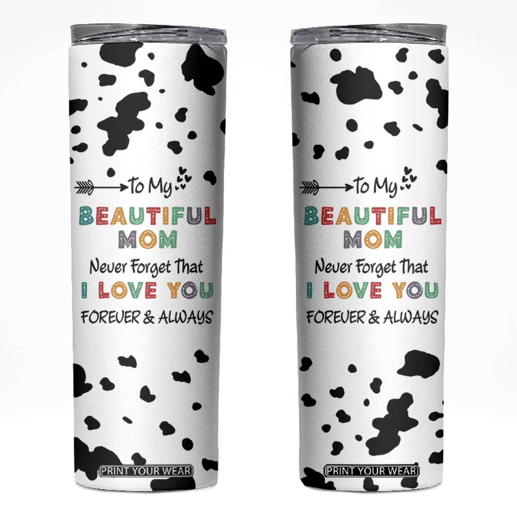 Mothers Day Mom Gifts Skinny Tumbler I Love You Mom Gift From Daughter Son Cow Print TB10 Cow Print Your Wear