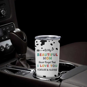 Mothers Day Mom Gifts Tumbler Cup I Love You Mom Gift From Daughter Son Cow Print TB10 Print Your Wear