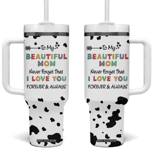 Mothers Day Mom Gifts Tumbler With Handle I Love You Mom Gift From Daughter Son Cow Print TB10 One Size: 40 oz Cow Print Your Wear