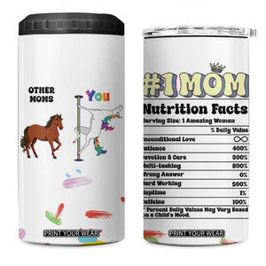Funny Mom Birthday Gift 4 in 1 Can Cooler Tumbler Cute Unicorn Lovers Valentines Mothers Day Present TB10 One Size: 16 oz White Print Your Wear