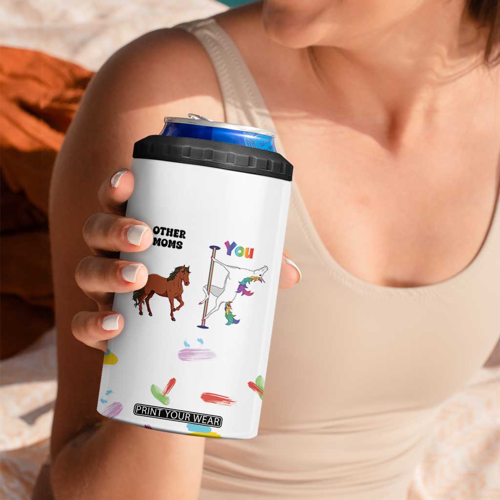 Funny Mom Birthday Gift 4 in 1 Can Cooler Tumbler Cute Unicorn Lovers Valentines Mothers Day Present TB10 Print Your Wear