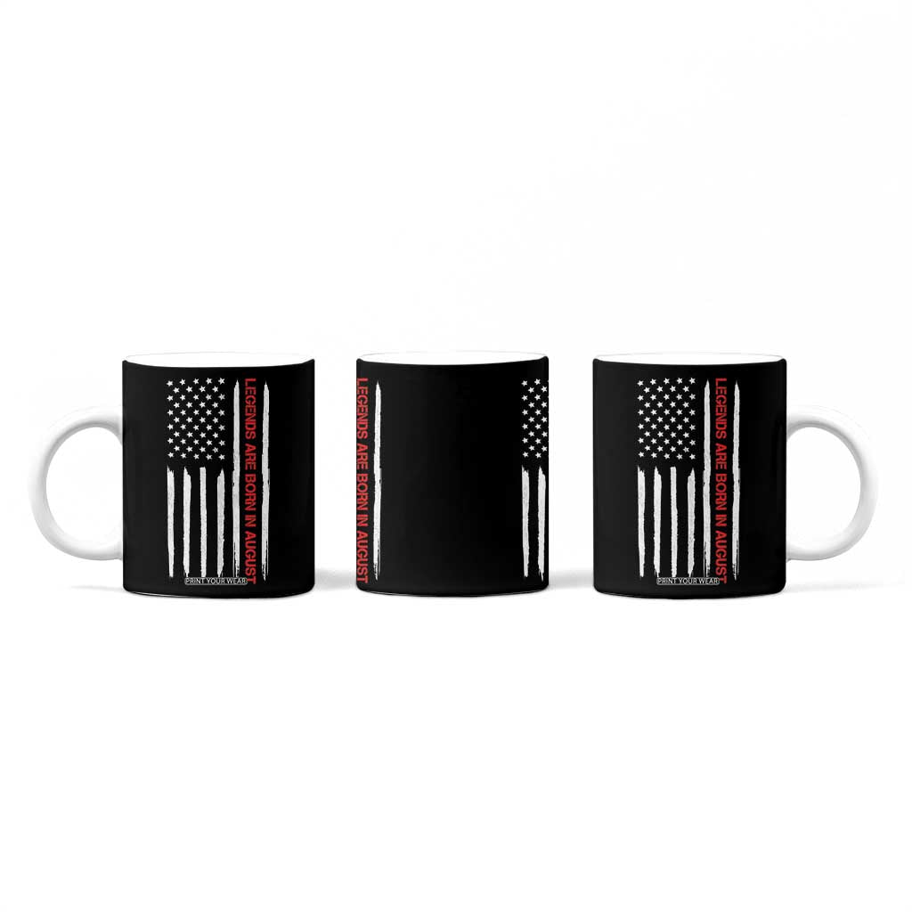 August Birthday Gifts Coffee Mug Birthday Gifts Ideas For Men American Flag TB10 Print Your Wear