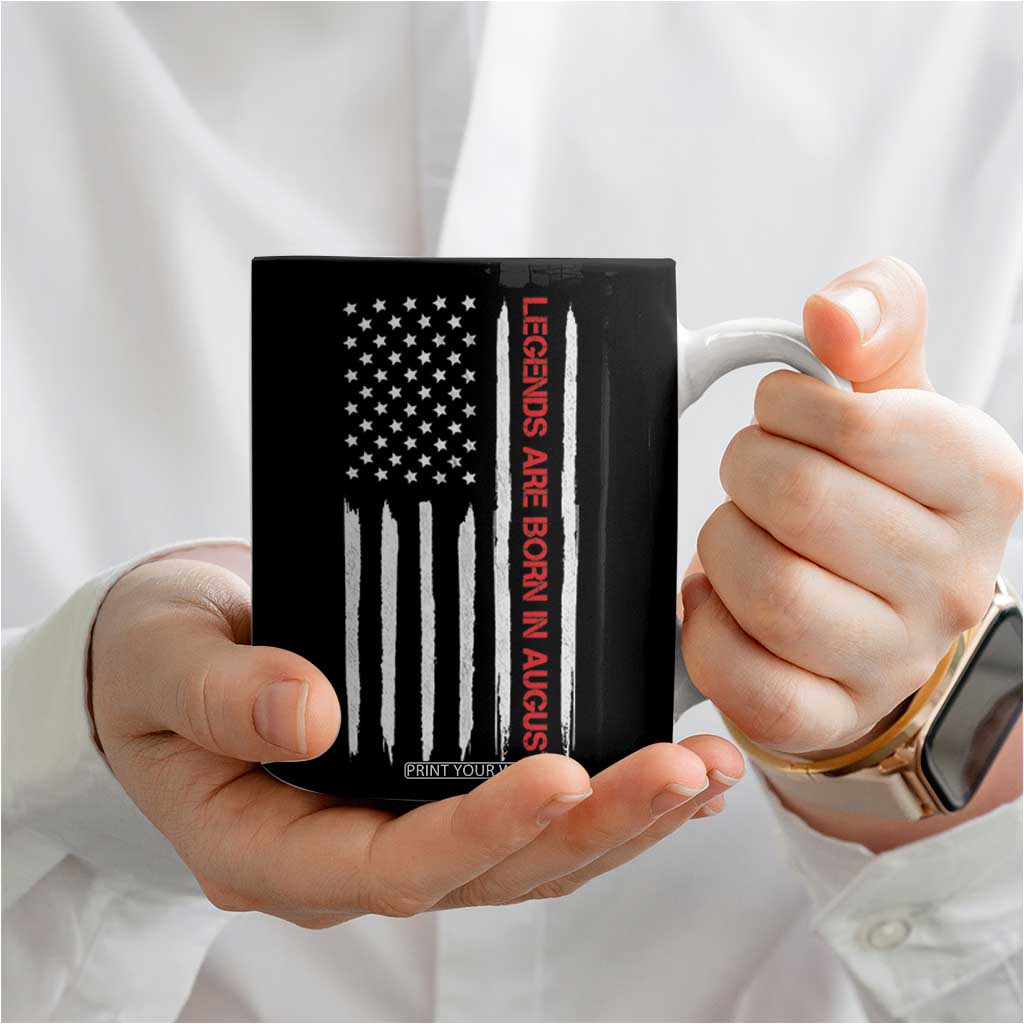 August Birthday Gifts Coffee Mug Birthday Gifts Ideas For Men American Flag TB10 Print Your Wear