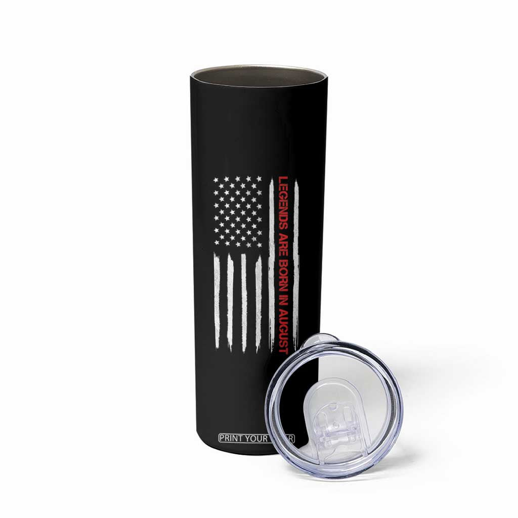 August Birthday Gifts Skinny Tumbler Birthday Gifts Ideas For Men American Flag TB10 Print Your Wear