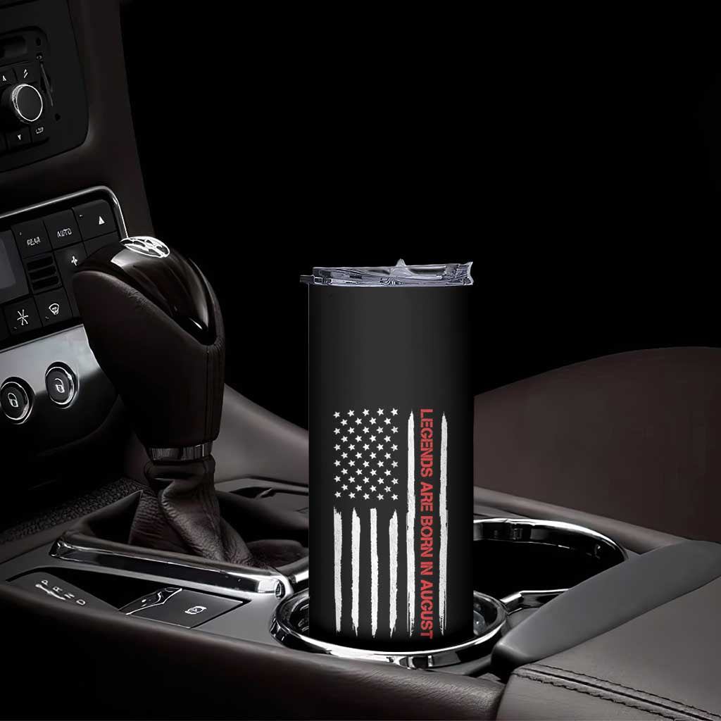 August Birthday Gifts Skinny Tumbler Birthday Gifts Ideas For Men American Flag TB10 Print Your Wear