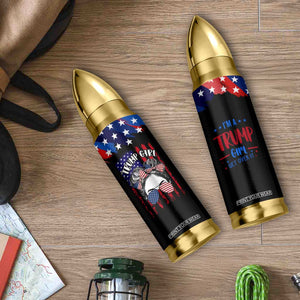 I'm A Trump Girl Bullet Tumbler Get Over It Messy Bun American Flag TB10 Print Your Wear