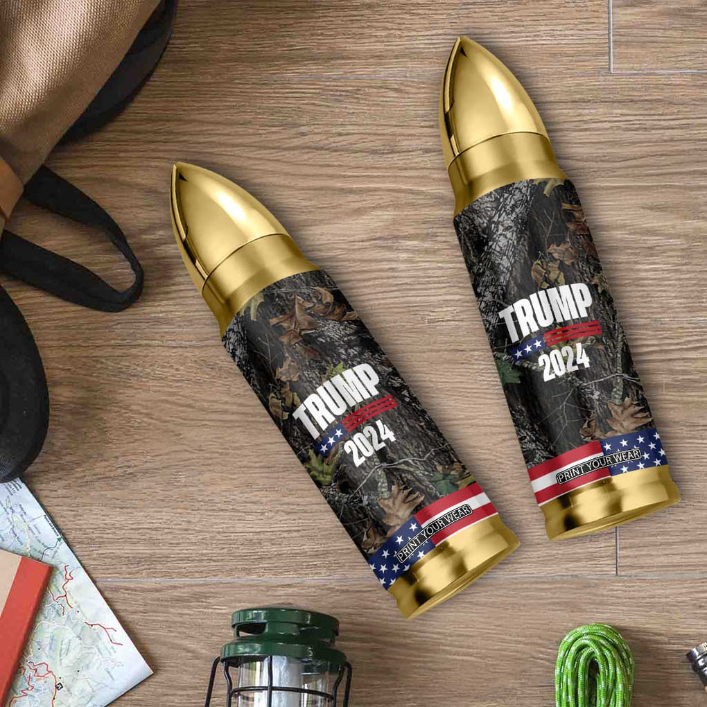 Trump 2024 Bullet Tumbler President Election American Flag Camouflage TB10 Print Your Wear