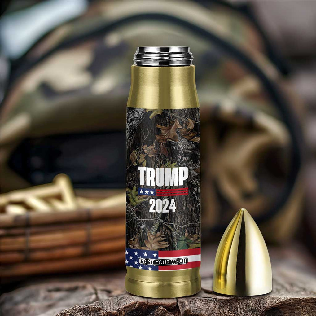 Trump 2024 Bullet Tumbler President Election American Flag Camouflage TB10 Print Your Wear