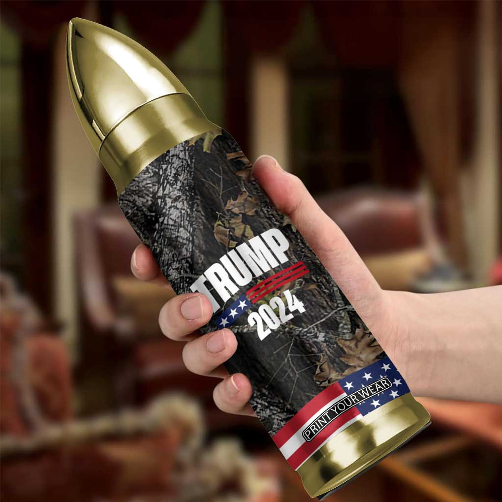 Trump 2024 Bullet Tumbler President Election American Flag Camouflage TB10 Print Your Wear