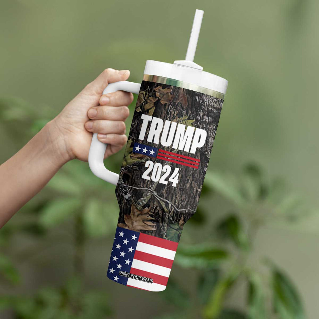 Trump 2024 Tumbler With Handle President Election American Flag Camouflage TB10 Print Your Wear