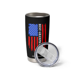Best Grandpa Ever Tumbler Cup Grandpa Knows Everything Grandfather Fathers Day Gift US Flag TB10 Print Your Wear