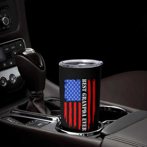 Best Grandpa Ever Tumbler Cup Grandpa Knows Everything Grandfather Fathers Day Gift US Flag TB10 Print Your Wear
