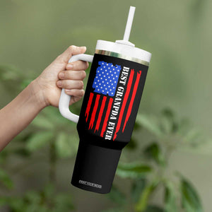 Best Grandpa Ever Tumbler With Handle Grandpa Knows Everything Grandfather Fathers Day Gift US Flag TB10 Print Your Wear