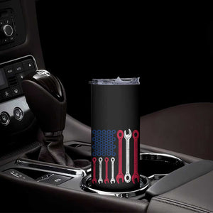 Father's Day Gift Skinny Tumbler If Papa Can't Fix It No One Can USA Flag Mechanic TB10 Print Your Wear