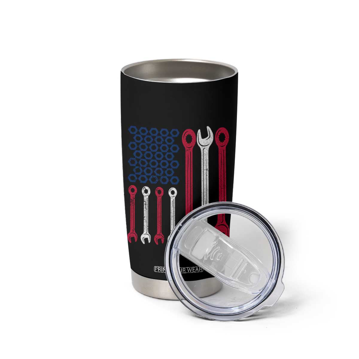 Father's Day Gift Tumbler Cup If Papa Can't Fix It No One Can USA Flag Mechanic TB10 Print Your Wear