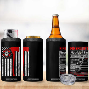 Firefighter Gifts for Men 4 in 1 Can Cooler Tumbler Fireman Fire Fighter Axe American Flag TB10 Print Your Wear