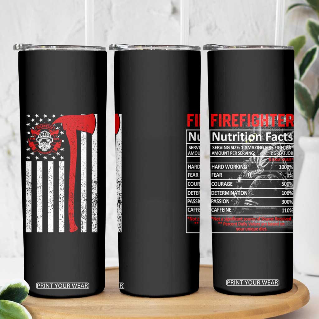 Firefighter Gifts for Men Skinny Tumbler Fireman Fire Fighter Axe American Flag TB10 Print Your Wear