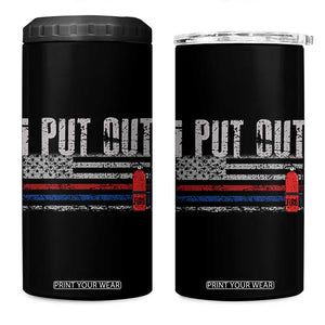Funny Firefighter 4 in 1 Can Cooler Tumbler I Put Out Fireman American Flag TB10 One Size: 16 oz Black Print Your Wear
