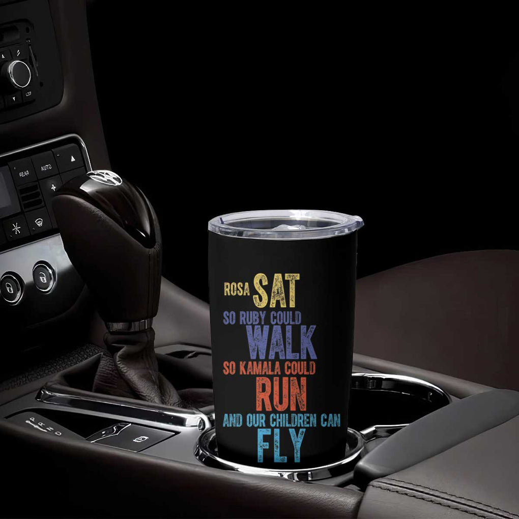 Harris 2024 Election Tumbler Cup Rosa Sat So Ruby Could Walk So Kamala Could Run Nasty First Female President TB10 Print Your Wear