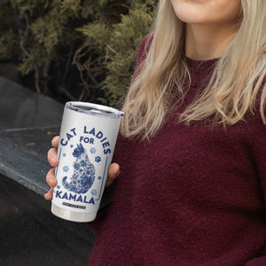 Cat Ladies for Kamala President Tumbler Cup Harris 2024 Election Funny Kitty TB10 Print Your Wear