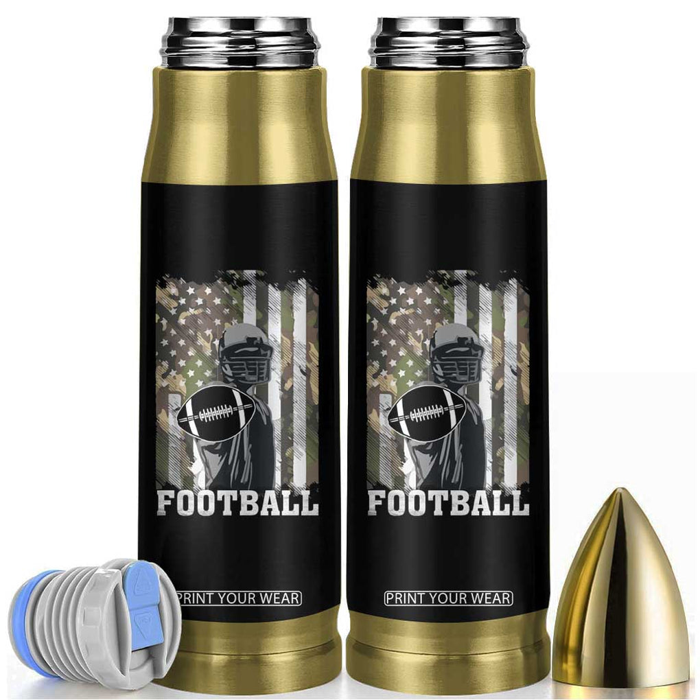 Football Players Bullet Tumbler Camo US American Flag Game Day Sport Team Vintage Patriotic TB10 Black Print Your Wear