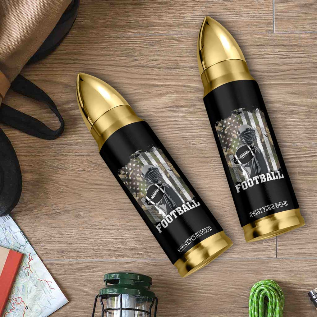 Football Players Bullet Tumbler Camo US American Flag Game Day Sport Team Vintage Patriotic TB10 Print Your Wear
