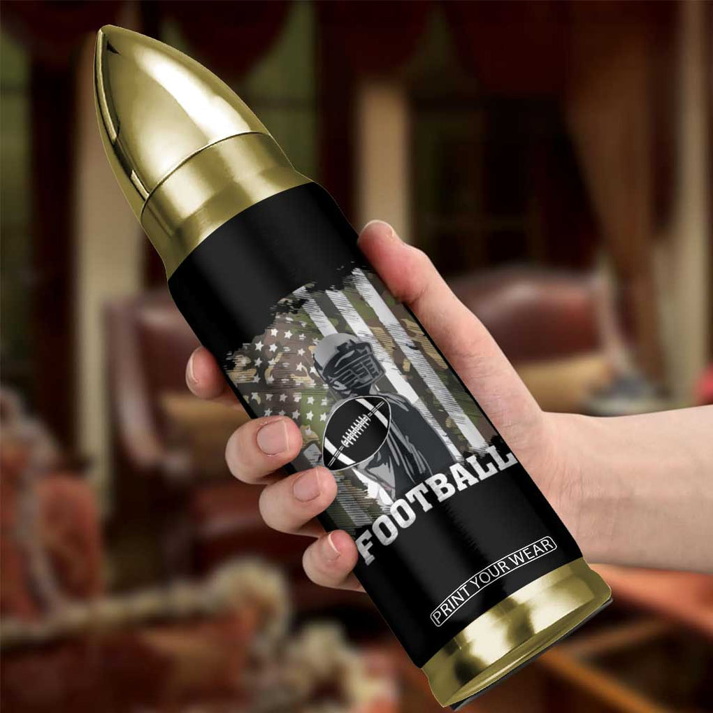 Football Players Bullet Tumbler Camo US American Flag Game Day Sport Team Vintage Patriotic TB10 Print Your Wear