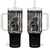 Football Players Tumbler With Handle Camo US American Flag Game Day Sport Team Vintage Patriotic TB10 One Size: 40 oz Black Print Your Wear