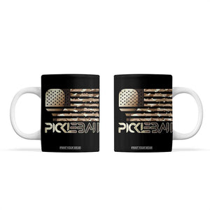 Camo US Flag Pickleball Player Paddleball Lover Coffee Mug TB10 Black Print Your Wear