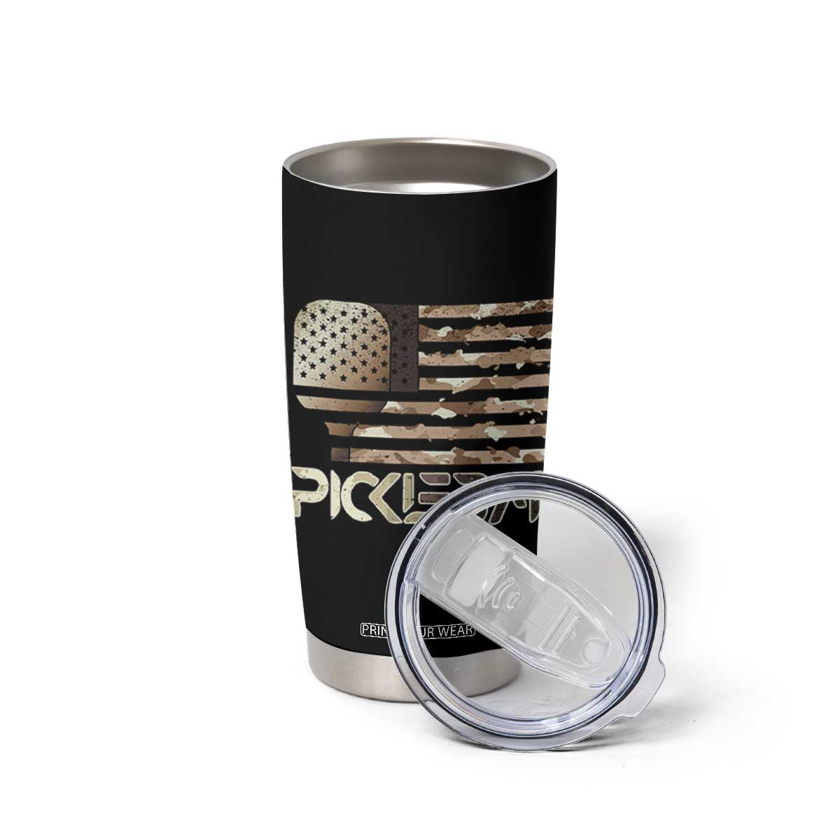Camo US Flag Pickleball Player Paddleball Lover Tumbler Cup TB10 Print Your Wear