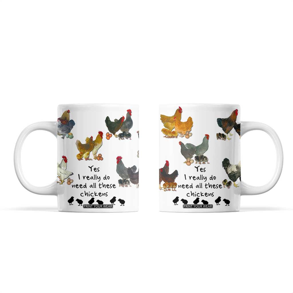 Funny Chicken Gifts Coffee Mug Cute Mothers Day Farmhouse Chicken Lovers TB10 White Print Your Wear
