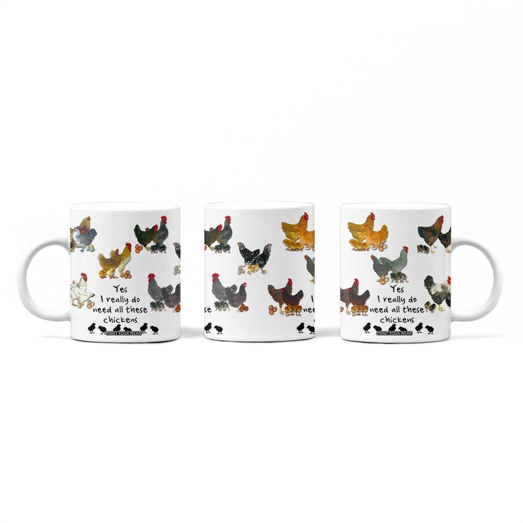 Funny Chicken Gifts Coffee Mug Cute Mothers Day Farmhouse Chicken Lovers TB10 Print Your Wear