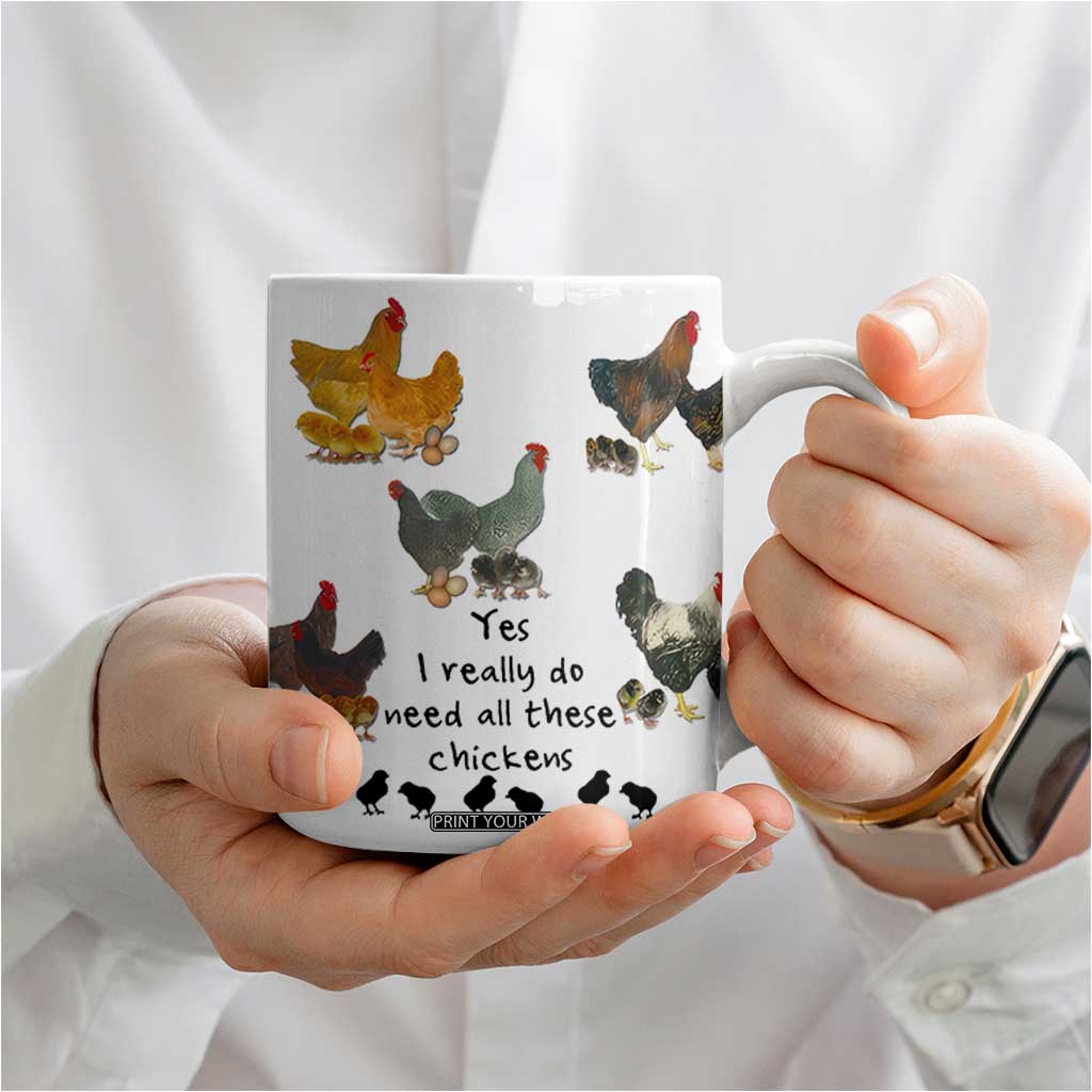 Funny Chicken Gifts Coffee Mug Cute Mothers Day Farmhouse Chicken Lovers TB10 Print Your Wear