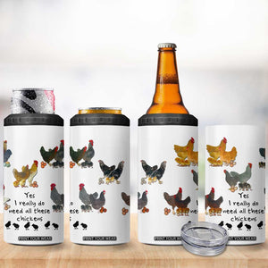 Funny Chicken Gifts 4 in 1 Can Cooler Tumbler Cute Mothers Day Farmhouse Chicken Lovers TB10 Print Your Wear